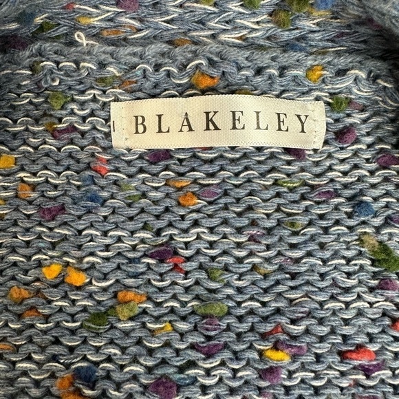 Blakeley women’s multicolored confetti open front knit sweater. Two pockets. EUC - Picture 11 of 12